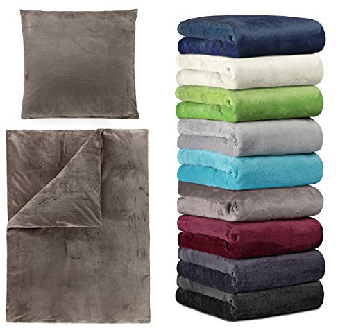 BaSaTex Winter Cashmere Touch Bettwäsche und Spannbettlaken in verschiedenen Größen und vielen Farben, 2tlg Set 155x220 cm Blau Wollweiss BaSaTex Winter Cashmere Touch Bettwäsche und Spannbettlaken in verschiedenen Größen und vielen Farben, 2tlg Set 155x220 cm Blau Wollweiss von BaSaTex