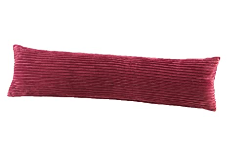 BaSaTex Winter Plüsch Seitenschläfer Kissenbezug Kissenhülle | 40x145 cm| Cashmere-Touch Coral Fleece,Rip-Cord“ | Stillkissen Schwangerschaftskissen | Reißverschluss | Bordeaux von BaSaTex