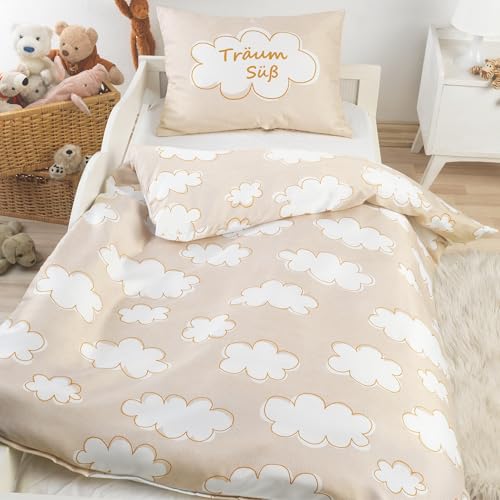 Kinder Baby Bettwäsche Set für Mädchen und Jungen | 100x135 cm + 40x60 cm | 100% Baumwolle Renforcé | Reißverschluss | Wölckchen Kinder Baby Bettwäsche Set für Mädchen und Jungen | 100x135 cm + 40x60 cm | 100% Baumwolle Renforcé | Reißverschluss | Wölckchen von BaSaTex