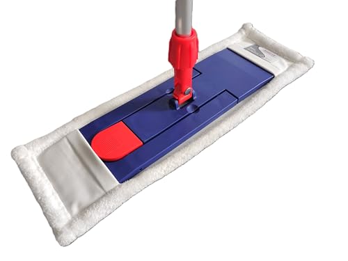 BaWoTec Premium Bodenwisch-Set Komplettset Profi Mikrofaser 50 cm Klapphalter Magnet Teleskopstiel Alu Mikrofaser - Wischmopp von BaWoTec