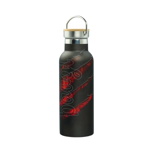 Baagl Trinkflasche Kinder Edelstahl für Jungen Mädchen – Auslaufsichere Thermosflasche mit Bambusdeckel – BPA-freie Wasserflasche für Schule - Thermoskanne, 500 ml (Volcano) von Baagl