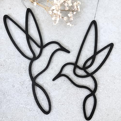 Lineart Vögelset zum Aufhängen | elegant Zeitloses Design | Made in Germany | ganzjährige Fensterdeko hängend | Fensterhänger | Fensterschmuck | Frühlingsdeko | Wanddeko | Fensterbilder von Baakenhome