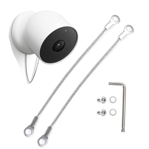 Anti-Diebstahl-Halterung für Google Nest Cam (Akku),Anti-Drop and Anti-Drop Security Chain for Google Nest Cam Battery,Arlo Ultra/Ultra 2,Arlo Pro 3/Pro 4 Camera von Baaletc
