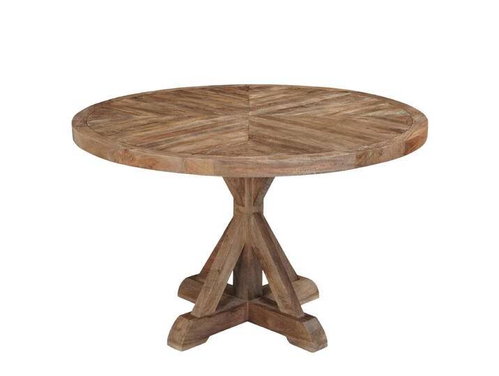 Klostertisch rund CHATEAU rustikal Ø100-140cm massiv Holz Esstisch von Baario