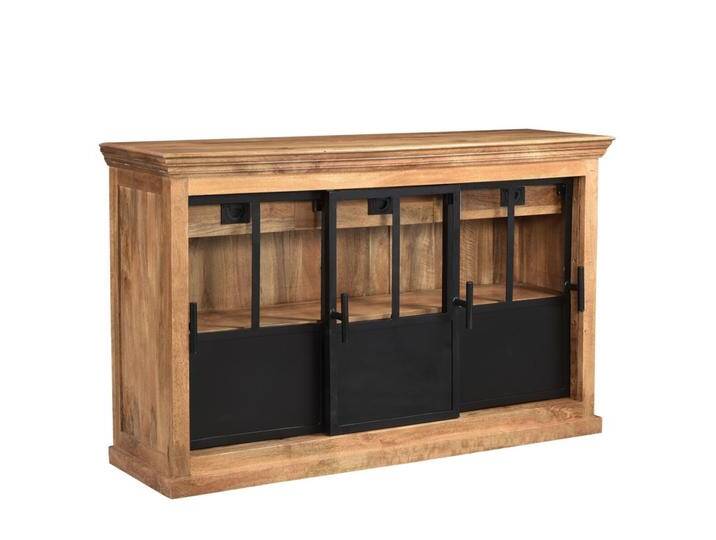 Sideboard Industrial Style HOXT Schiebetüren massiv Mangoholz & Eisen Sideboard Industrial Style HOXT Schiebetüren massiv Mangoholz & Eisen von Baario