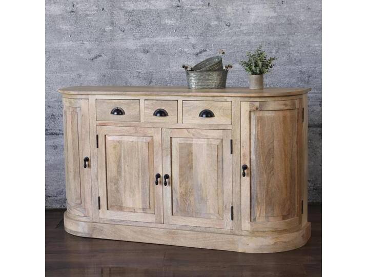 Sideboard halbrund GUILLON braun Massivholz Landhaus Antik Barock von Baario