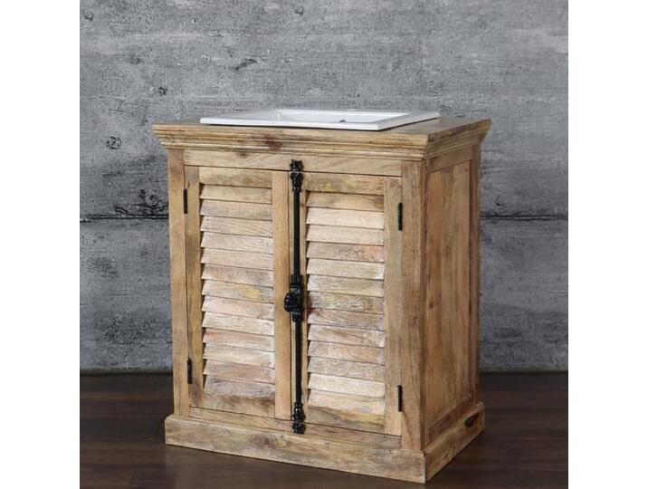 Waschtisch Lamellen CUSSET Unterschrank massiv Lamellenschrank Landhaus von Baario