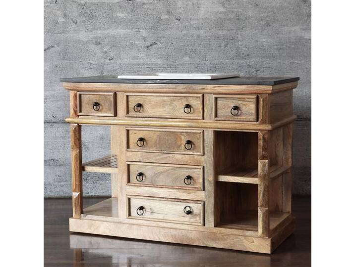 Waschtisch PAZIN Massivholz mit Unterschrank Vintage Landhaus Antik von Baario