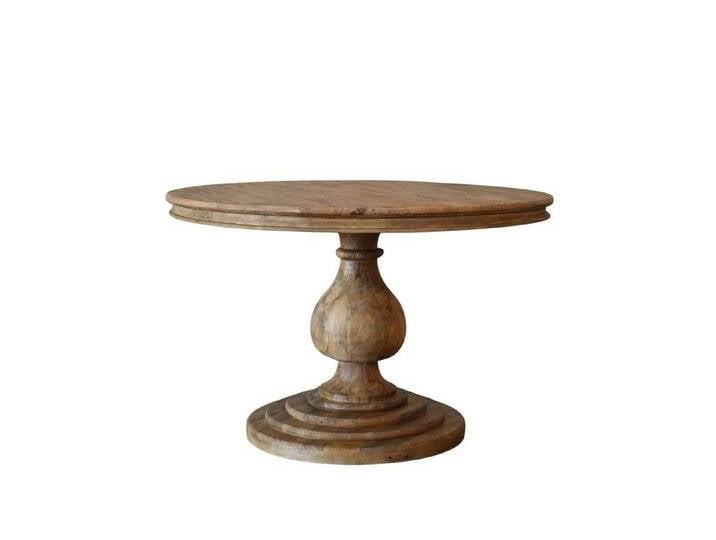 baario Esstisch Esstisch HARRISON braun Ø100, rund massiv Mangoholz Landhaus Antik Design, braun, hellbraun baario Esstisch Esstisch HARRISON braun Ø100, rund massiv Mangoholz Landhaus Antik Design, braun, hellbraun von Baario