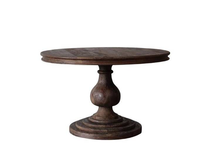 baario Esstisch Esstisch HARRISON dunkelbraun Ø100, rund massiv Mangoholz Landhaus Antik Design, braun, dunkelbraun baario Esstisch Esstisch HARRISON dunkelbraun Ø100, rund massiv Mangoholz Landhaus Antik Design, braun, dunkelbraun von Baario