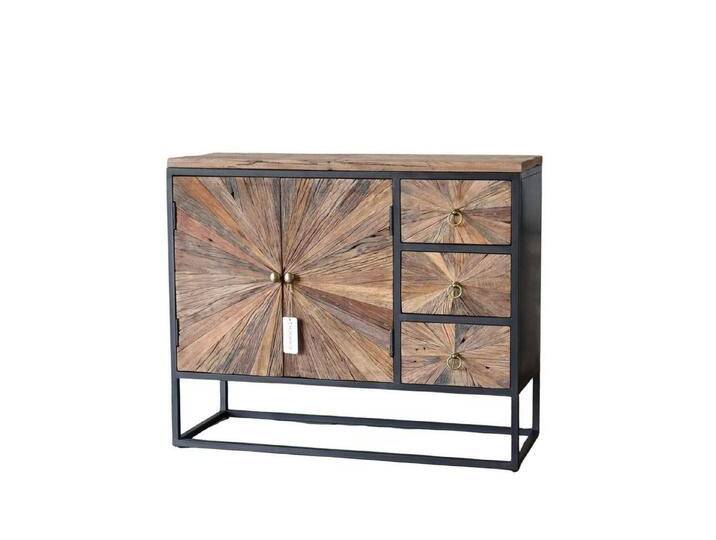 baario Kommode Kommode MERID Altholz, massiv recycelt Treibholz Industrial Style Design, braun von Baario