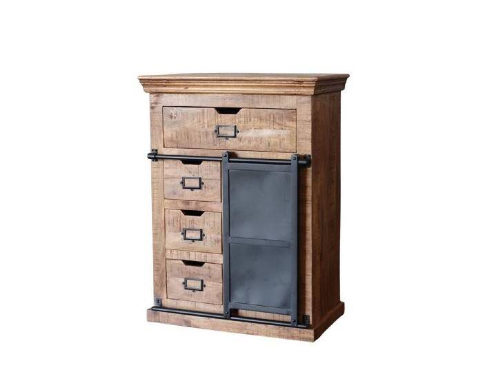 baario Kommode Kommode SELCE 100cm hoch, massiv Industrial Style Sideboard Vintage, braun von Baario