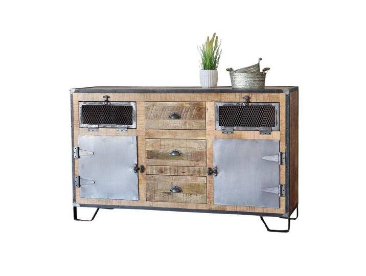 baario Sideboard Sideboard FACT Industriedesign, Eisen massiv & rustikal Kommode Anrichte, braun von Baario