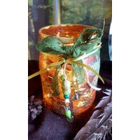 Windlicht Waldhexe Upcycled Kerzenglas von BabaJagaFloralDesign