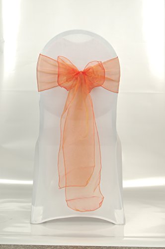 Babat 25x Organza Stuhlschleifen in orange (O13) Läufer TAFT Schleife Schleifen Stuhlhussen Hochzeit von Babat