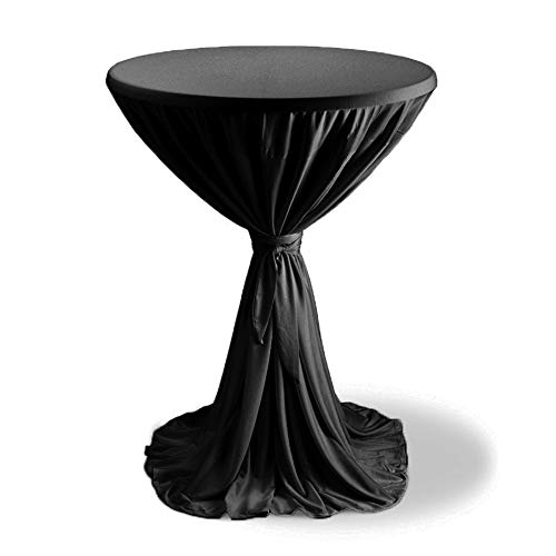 Babat Stehtischhusse Classic Schwarz Hussen für Bistrotisch in Durchmesser 80 cm (schwarz) von Babat