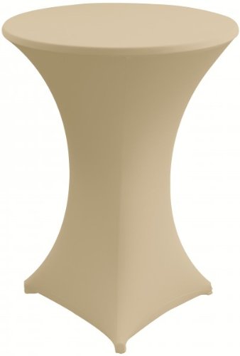 Babat Stehtischhusse Stretch in Farbe Creme und Durchmesser 60-65 für Bistrotisch/Stehtisch von Babat