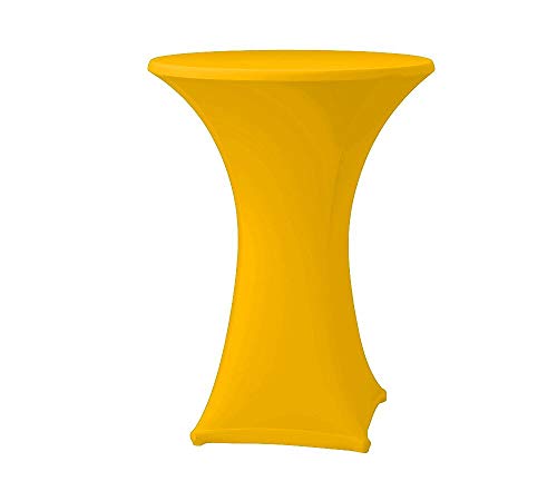 Babat Stehtischhusse Stretch in Farbe gelb und Durchmesser 60-65 für Bistrotisch/Stehtisch von Babat