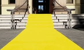 Gelb Eventteppich VIP Carpet Läufer Teppich Empfangsteppich in Breite 1 m und Länge 15 m von Babat
