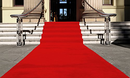 Rot Eventteppich VIP Carpet Läufer Teppich Empfangsteppich in Breite 1,2 m und Länge 5 m von Babat