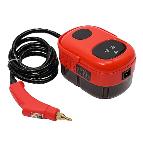 Dampfreinigungsmaschine 2500W Tragbarer Dampfreiniger Handgerät Hochdruck Dampfreiniger mit 6 Einstellbaren Geschwindigkeiten und 3 Arten von Bürstenköpfen für Fenster, Küche, Boden Rot Dampfreinigungsmaschine 2500W Tragbarer Dampfreiniger Handgerät Hochdruck Dampfreiniger mit 6 Einstellbaren Geschwindigkeiten und 3 Arten von Bürstenköpfen für Fenster, Küche, Boden Rot von Babeenoo