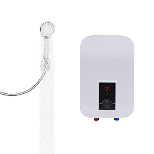 Mini Küche Instant Warmwasserbereiter 6500W Elektrischer Durchlauferhitzer mit LED-Anzeigebildschirm Warmwasserbereiter Küche 30-55 °C Durchlauferhitzer Küche Untertischuntertisch 48.6*12.5*40.7cm von Babeenoo