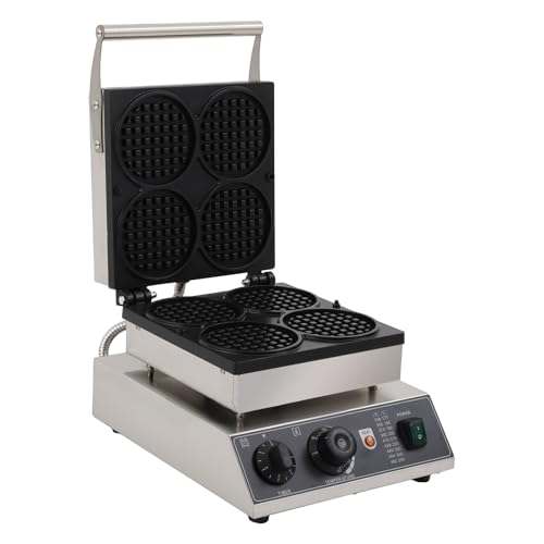 Waffelautomat für 4 Rundförmige Waffeln 1750W Electric Waffle Machine mit Temperaturvergleichstabelle Profi Waffeleisen mit Antihaftbeschichteten Backplatten Waffeleisen 50-300 °C 36×30×24.5cm Waffelautomat für 4 Rundförmige Waffeln 1750W Electric Waffle Machine mit Temperaturvergleichstabelle Profi Waffeleisen mit Antihaftbeschichteten Backplatten Waffeleisen 50-300 °C 36×30×24.5cm von Babeenoo