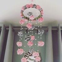 Rosa/Graue Perle Filz Blume Mobile | Rosen Baby Kinderzimmer Mädchenzimmer Hängedekor Rosa & Grau Perlen Shower Geschenk Rosa/Graue Perle Filz Blume Mobile | Rosen Baby Kinderzimmer Mädchenzimmer Hängedekor Rosa & Grau Perlen Shower Geschenk von BabeshowsMobiles