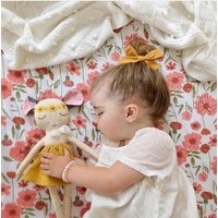 Bettlaken Rost - Florale Baby Bettwäsche/Mini Krippenlaken Wickelauflagen Babymode von Babiease