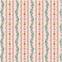 Babybettwäsche Mit Blumenmuster in Blush Rosa Streifen Babybettwäsche Mit Blumenmuster in Blush Rosa Streifen von Babiease