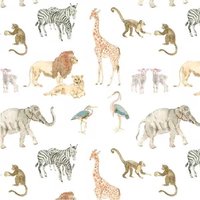 Safari Tier Bettlaken, Wickelunterlage Bezug - Jungen Pastell Bettwäsche von Babiease