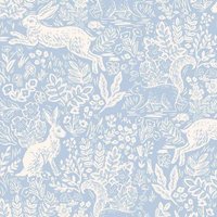 Blau Toile Mini Bettbezug Hase Floral Baby Bettwäsche Blau Toile Mini Bettbezug Hase Floral Baby Bettwäsche von Babiease