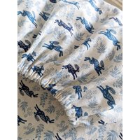 Vintage Hase Baby Bettwäsche Bereit Schiff Blau Toile Bettlaken Hellblau Nursery Krippenlaken Hase von Babiease