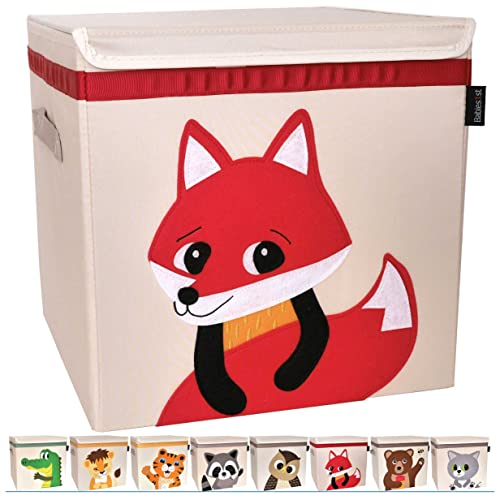 Babies1st faltbare Aufbewahrungsbox mit Filzapplikation und Deckel, Storage Box:Fuchs von Babies1st