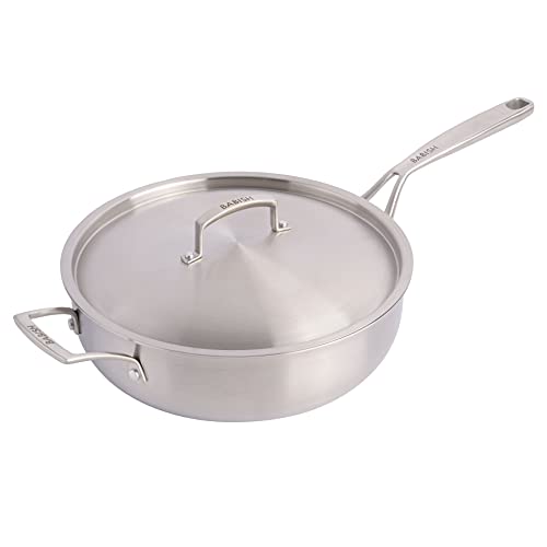 Babish Tri-Ply Stainless Steel Saute Pan w/Lid, 5-Quart von Babish