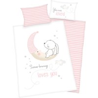 Baby Best Babybettwäsche "Little bunny", mit Häschen Motiv und liebevollem Schriftzug von Baby Best