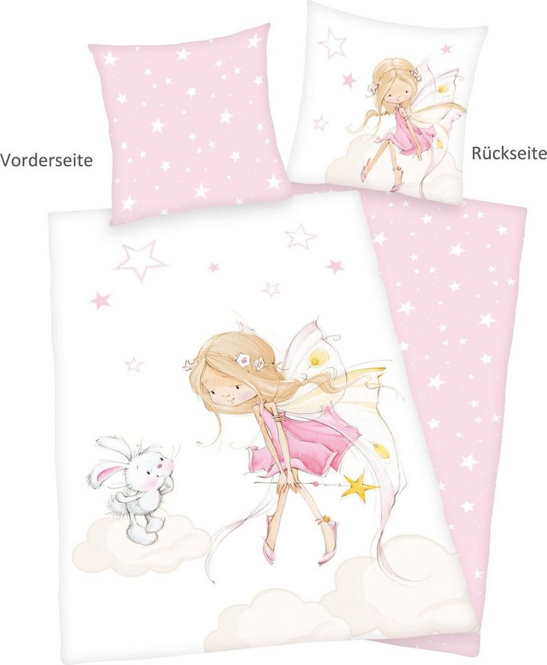 Babybettwäsche Little Fairy, Baby Best, Flanell, mit niedlichem Feen-Motiv von Baby Best