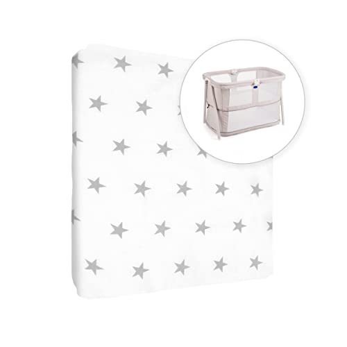 Baby Comfort Spannbettlaken für Kinderzimmer, 100% Baumwolle, passend für 95 x 65 cm Reisebett (Big Stars) von Baby Comfort