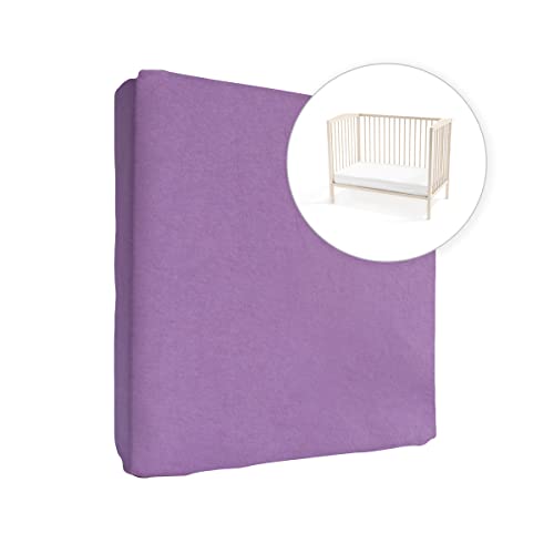 Jersey 100% Baumwolle Spannbettlaken für 160 x 70 cm Kleinkind Junior Bett Matratze (Violett) von Baby Comfort