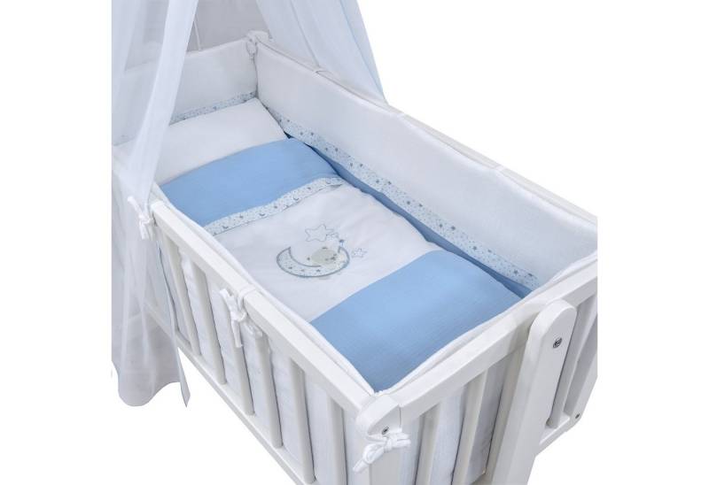 Baby-Delux Babybettwäsche Baby Wiegenset, 6 teilig, Wiegenset 6-tlg. für Babywiege 90x40 (ohne Wiege) verschiedene Designs von Baby-Delux