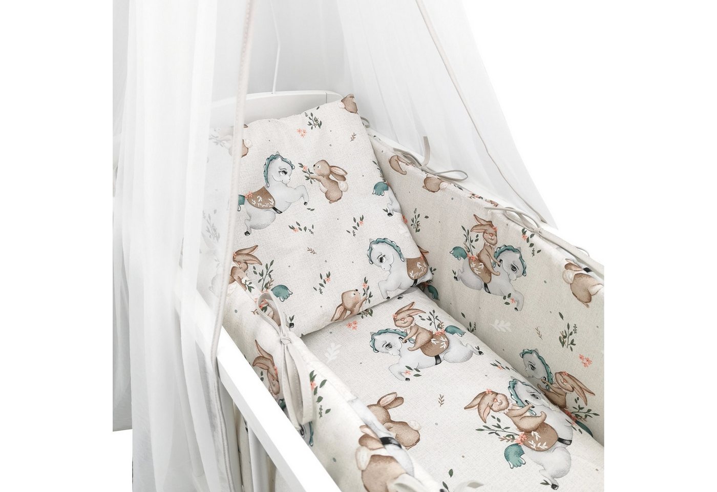 Baby-Delux Babybettwäsche Baby Wiegenset, 6 teilig, Wiegenset 6-tlg. für Babywiege 90x40 (ohne Wiege) verschiedene Designs von Baby-Delux