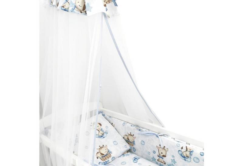 Baby-Delux Babybettwäsche Baby Wiegenset Giraffe Blau, 6 teilig, Wiegenset 6-tlg. für Babywiege 90x40 (ohne Wiege) verschiedene Designs von Baby-Delux