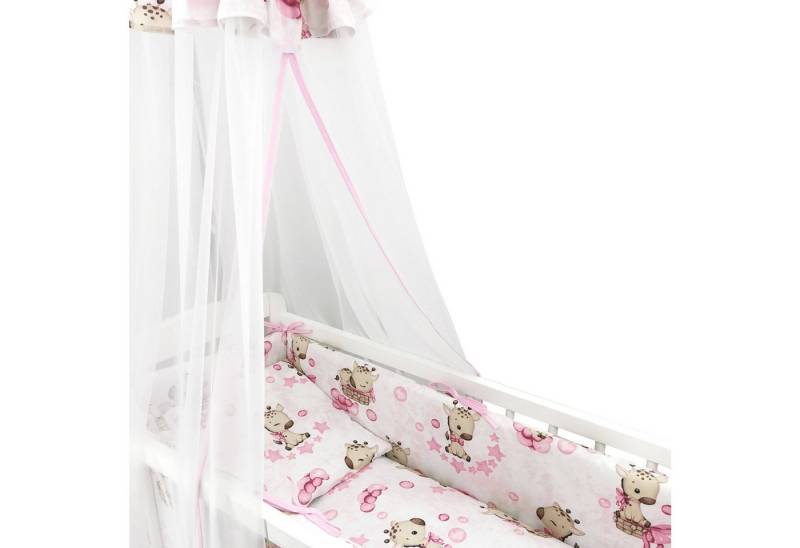 Baby-Delux Babybettwäsche Baby Wiegenset Giraffe Rosa, 6 teilig, Wiegenset 6-tlg. für Babywiege 90x40 (ohne Wiege) verschiedene Designs von Baby-Delux