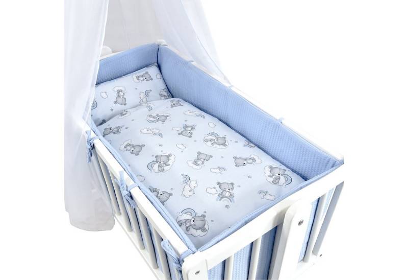 Baby-Delux Babybettwäsche Baby Wiegenset Waffelpique, 6 teilig, Wiegenset 6-tlg. für Babywiege 90x40 (ohne Wiege) verschiedene Designs von Baby-Delux