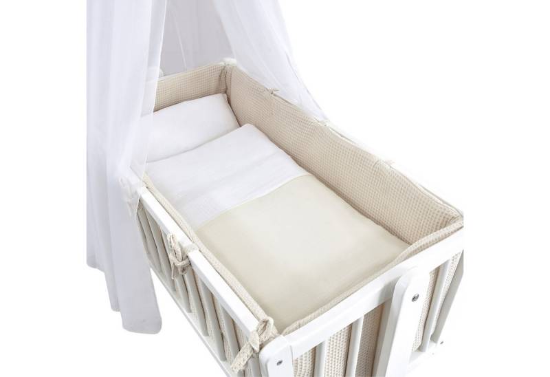Baby-Delux Babybettwäsche Baby Wiegenset Waffelpique Musselin, Textilien, 6 teilig, Wiegenset 6-tlg. für Babywiege 90x40 (ohne Wiege) verschiedene Designs von Baby-Delux