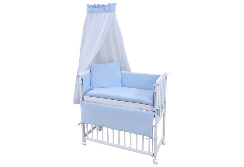 Baby-Delux Beistellbett Babybett Interlock Soft, Stillbett 90x40 weiß höhenverstellbar, Matratze inkl. komplett Set von Baby-Delux