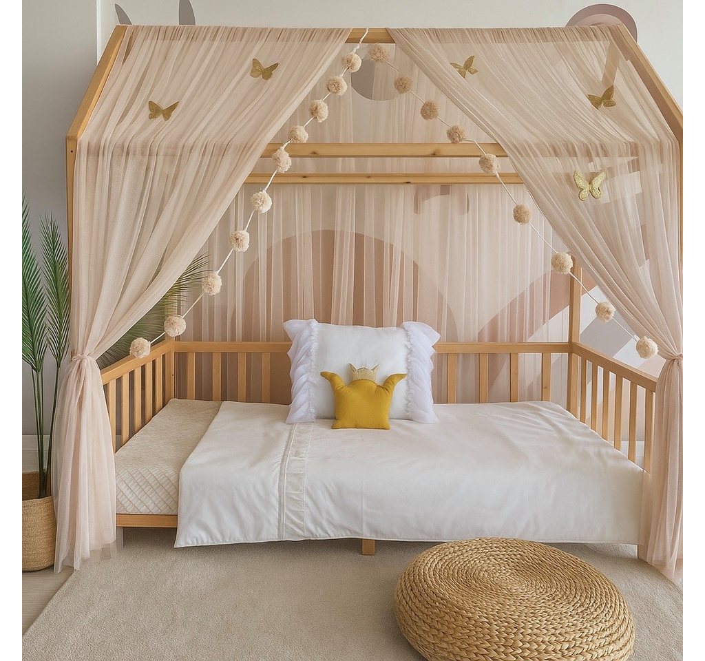 Baby Fancyroom Betthimmel Betthimmel Tüll Hausbett Kinderbett 2 Stück 340cm 380cm Montessori (3-tlg. Set mit 2x Betthimmel und einer 20er Pomponkette, Baldachin, Kinder Betthimmel Baldachin Himmel Deko Set), Betthimmel für Hausbett Montessori Baby Fancyroom Betthimmel Betthimmel Tüll Hausbett Kinderbett 2 Stück 340cm 380cm Montessori (3-tlg. Set mit 2x Betthimmel und einer 20er Pomponkette, Baldachin, Kinder Betthimmel Baldachin Himmel Deko Set), Betthimmel für Hausbett Montessori von Baby Fancyroom