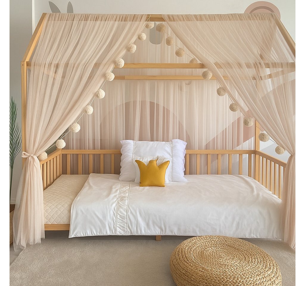 Baby Fancyroom Betthimmel Betthimmel Tüll Hausbett Kinderbett 2 Stück 340cm 380cm Montessori (3-tlg. Set mit 2x Betthimmel und einer 20er Pomponkette, Baldachin, Kinder Betthimmel Baldachin Himmel Deko Set), Betthimmel für Hausbett Montessori Baby Fancyroom Betthimmel Betthimmel Tüll Hausbett Kinderbett 2 Stück 340cm 380cm Montessori (3-tlg. Set mit 2x Betthimmel und einer 20er Pomponkette, Baldachin, Kinder Betthimmel Baldachin Himmel Deko Set), Betthimmel für Hausbett Montessori von Baby Fancyroom