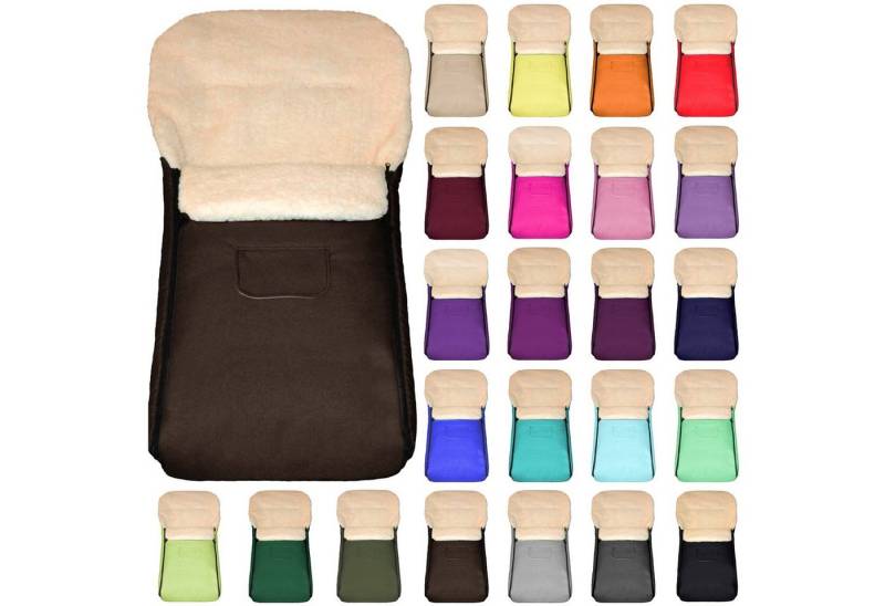 Baby-Joy Fußsack Fußsack KAI XL 105cm Lammwolle Winterfußsack Thermo Babyfußsack 6 Mon, Wetterfest, Thermo-warm und Ultraweich von Baby-Joy