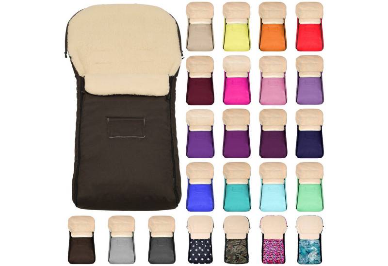 Baby-Joy Fußsack KAI XXL 120 cm Fußsack Lammwolle Winterfußsack Übergroß Lang von Baby-Joy